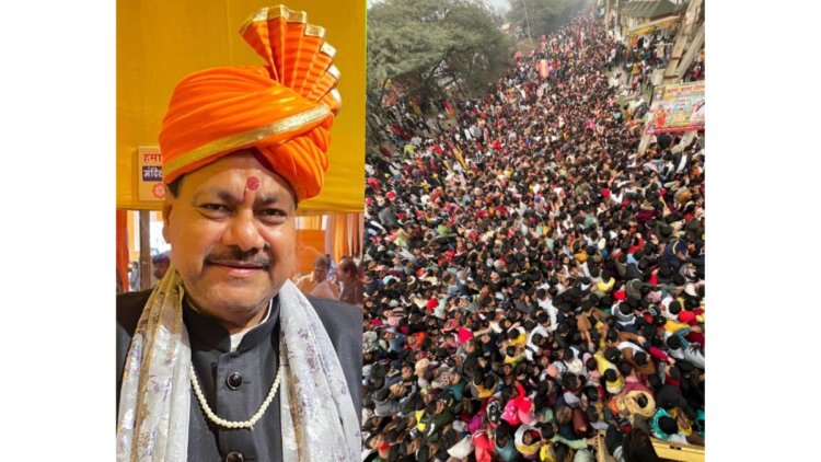On New Year's Day, a Massive Crowd of Devotees Gathered at Khatu Shyam Delhi Dham in Alipur, with more than 20 Lakh Devotees Visiting the Temple
