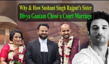 A Beautiful Rebellion: Late Sushant Singh Rajput’s Sister Divya Gautam Redefines Modern Weddings with a Minimalist Court Marriage