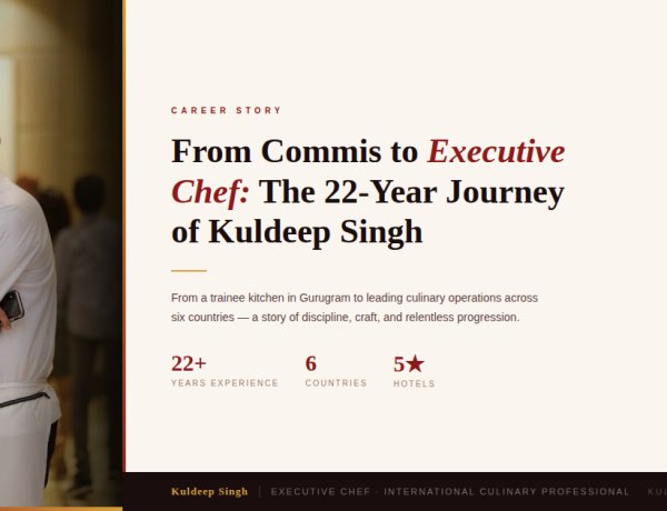 From Commis to Executive Chef: The 22-Year Journey of Kuldeep Singh